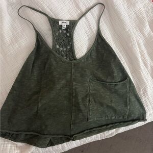 Aerie Sage Green Crochet tank
